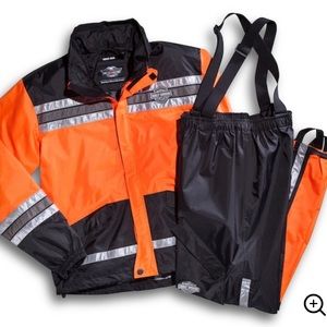 NWT Harley-Davidson Men's Hi-Vis Rain Suit (L)